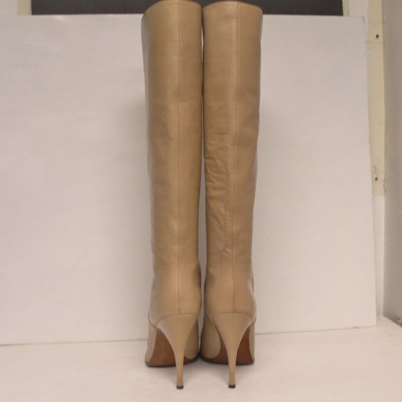 Vintage 80's Giorgio Beverly Hills Gloss Leather Knee High Boots - Picture 9 of 16